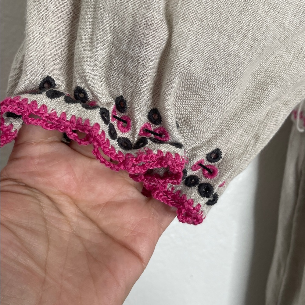 Ulla Johnson Sofia Flax Boho Chic Embroidered Mid… - image 6